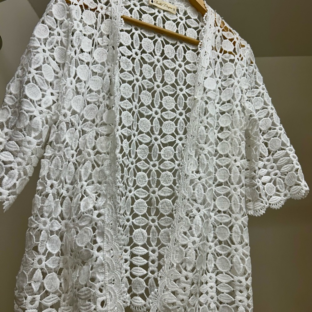 Chic White Open-Front Jacket